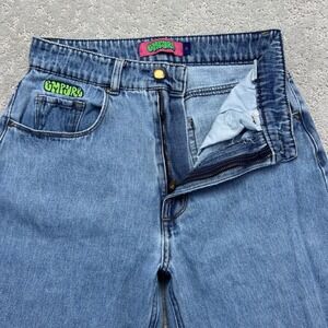 Empyre Jeans Womens Size 4 Blue Denim Distressed Baggy Skate Tori Grunge